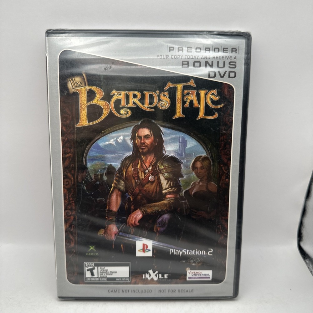The Bard's Tale Preorder Bonus DVD PS2 Playstation 2 Xbox 2004 New Sealed